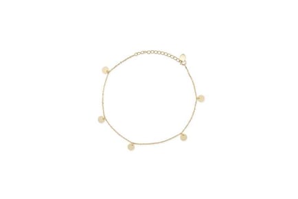 Elk & Bloom Elegant 14K Gold Coin Anklet