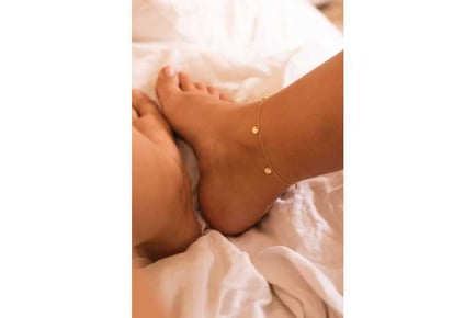 Delicate 14K Gold Coin Anklet