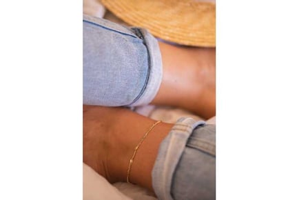 Delicate 18K Gold Chain Anklet