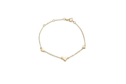 Elk & Bloom Glistening Gold Tiny Heart Bracelet