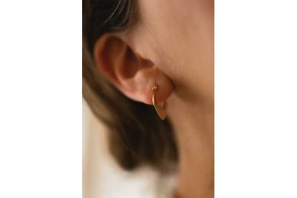 Small 18K Gold Geometric Hoops