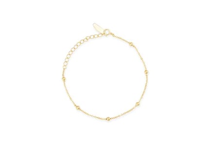 Elk & Bloom Exquisite Dainty 14K Gold Beaded Bracelet