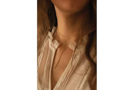 Dainty 14K Gold Chain Choker Necklace