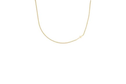 Elk & Bloom Exquisite 14K Gold Cross Choker Necklace