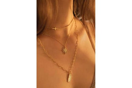 Dainty 14K Gold Cross Choker Necklace