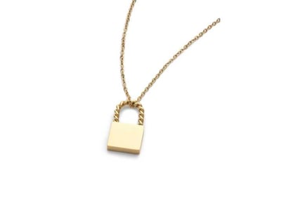 Elk & Bloom Exquisite 14K Gold Lock & Key Necklace