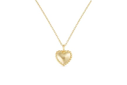 Elk & Bloom Charming 18K Gold Heart Love Necklace