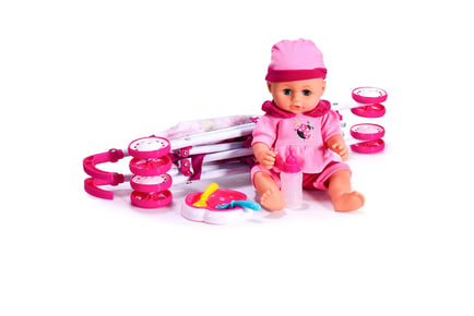 3-Piece Baby Doll Play Set - 3 Options