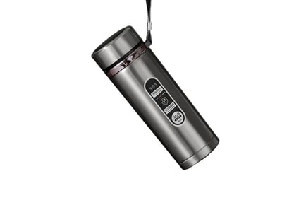 Stainless Steel Thermos Bottle w/ LED Display - 2 Options, 6 Colours