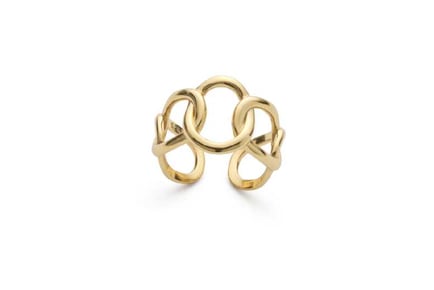 Elk & Bloom Exquisite 14K Gold Chain Link Ring