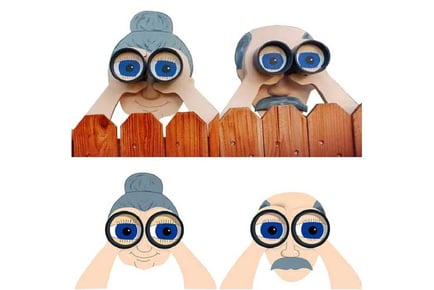 Nosy Neighbor Fence Decoration Signs