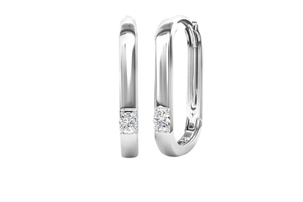 925 Silver Moissanite Loop Earrings