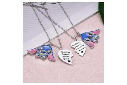 Heartfelt Stitch-Inspired Friendship Necklaces