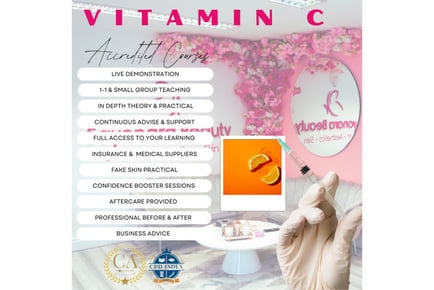 Vitamin C Injection F2F Training Course - Sayonara Beauty, Manchester City Centre