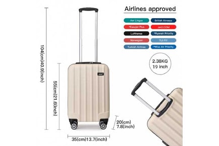 Kono 3-Piece Spinner Luggage Set