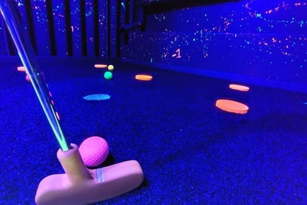 Mini Golf & Cocktail for 2 - Bonkers Illumination Golf, Derby