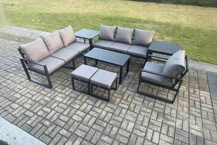 8-Seater Aluminium Garden Table Set