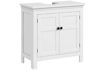 Stylish 15x20cm 'U' Cut Storage Cabinet - White