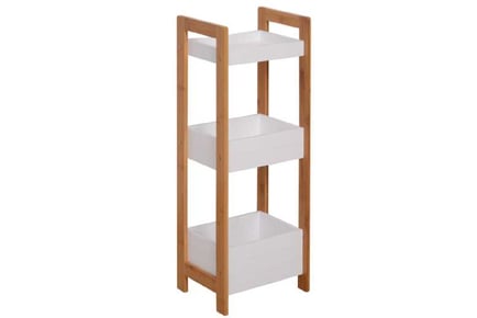 Stylish 3-Tier Bamboo Bathroom Rack