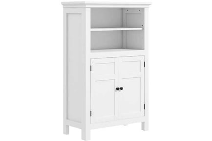 Sleek Multi-Storage Modern Cabinet - Pristine White