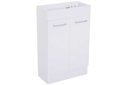 Stylish White Bathroom Cabinet Washstand