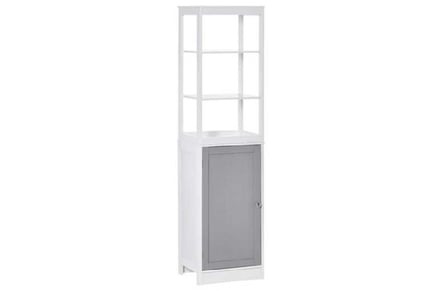 Slim Storage Cabinet with Shelves & Door