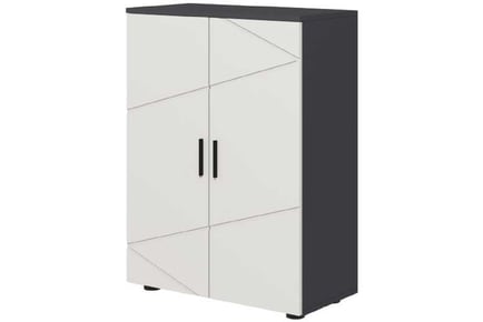 Stylish Grey Cabinet with Soft-Close Feature