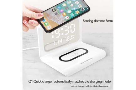 Revolutionary Wireless Charger & Digital Alarm Clock