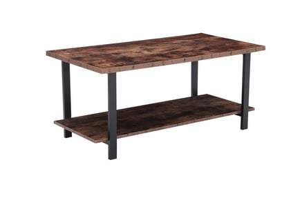 Rustic Coffee Table with Storage Shelf!