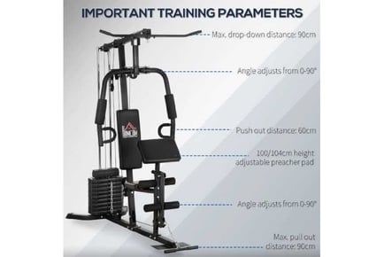 Dynamic Multi-Exercise Station with 45KG Weight Stack