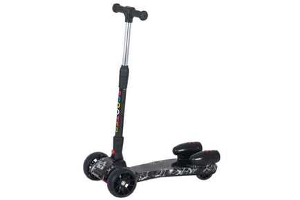 Tri-Wheel Scooter, Water Spray, Black