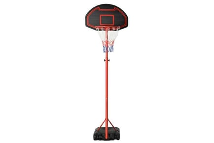 Adjustable Basketball Stand - Black/Red