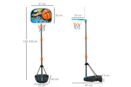 Kids Adjustable Basketball Hoop Set