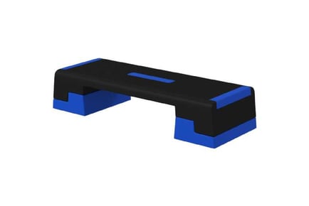 Adjustable Exercise Stepper - 15/20/25cm, Vibrant Blue