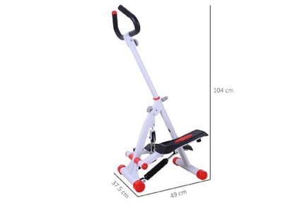 Red Foldable Stepper with Handles