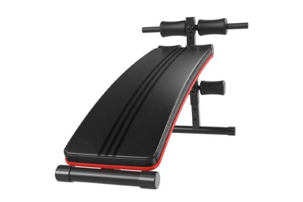 Ultimate Steel Sit-Up Bench in Vibrant Red/Black