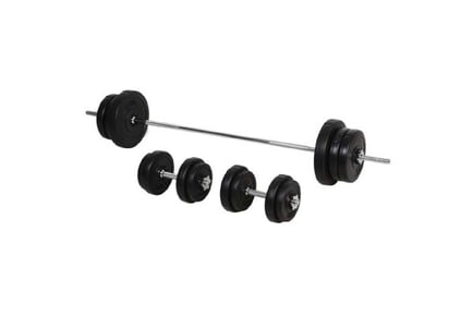 65KG Barbell & Dumbbells, 2-in-1 Set