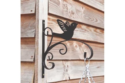 Charming Black Hanging Basket with Swallow Bracket