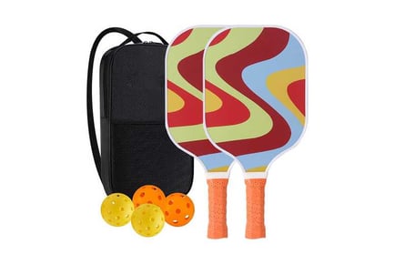 Ultimate Fiberglass Pickleball Racket Set with Balls & Carry Bag