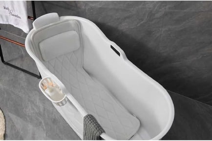 Freestanding & Portable Adult Bathtub - White Elegance