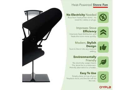 Eco-Friendly Heat-Powered Log Burner & Stove Fan