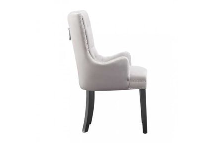 Cheshire Lux Velvet Armchair with Elegant Knocker Back