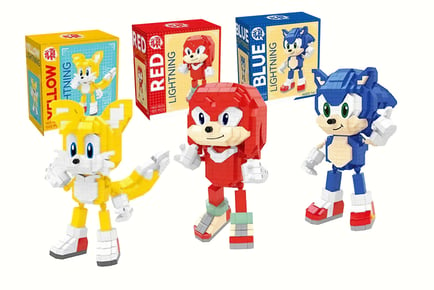 Sonic The Hedgehog Inspired Building Blocks Set - Blue, Red, Yellow, or 3 Pack