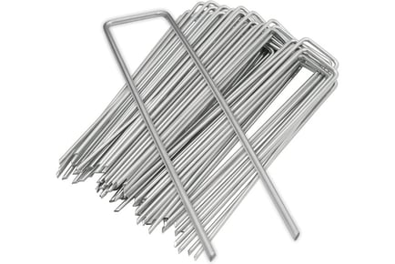 100 U-Shaped Heavy Duty Ground Pegs