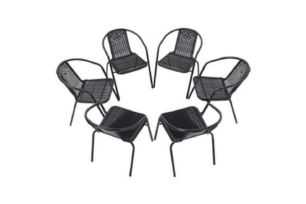 black outdoor dining chairs set of 6