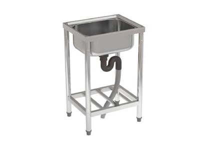 50cm w silver kitchen commercial sink stainless steel with shelf