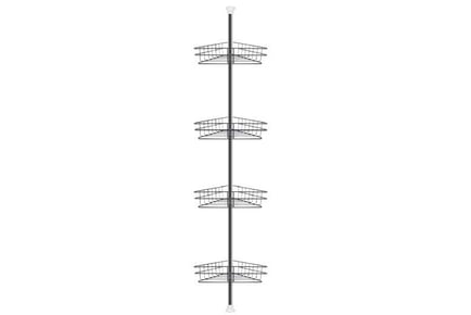 4 tier corner shower shelf metal wall rack