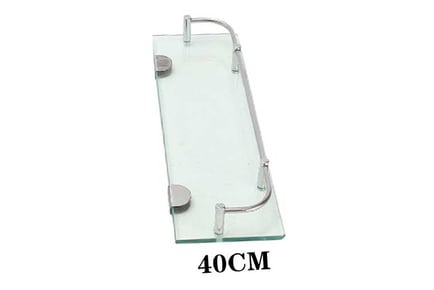 bathroom tempered glass storage shelf 6mm thick wall mounted