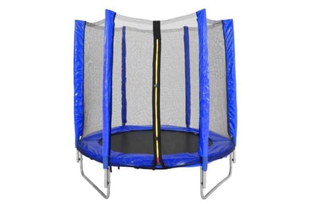 outdoor trampoline with safety cover net