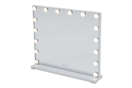 52cm LED makeup mirror with touch-dimmable bulbs